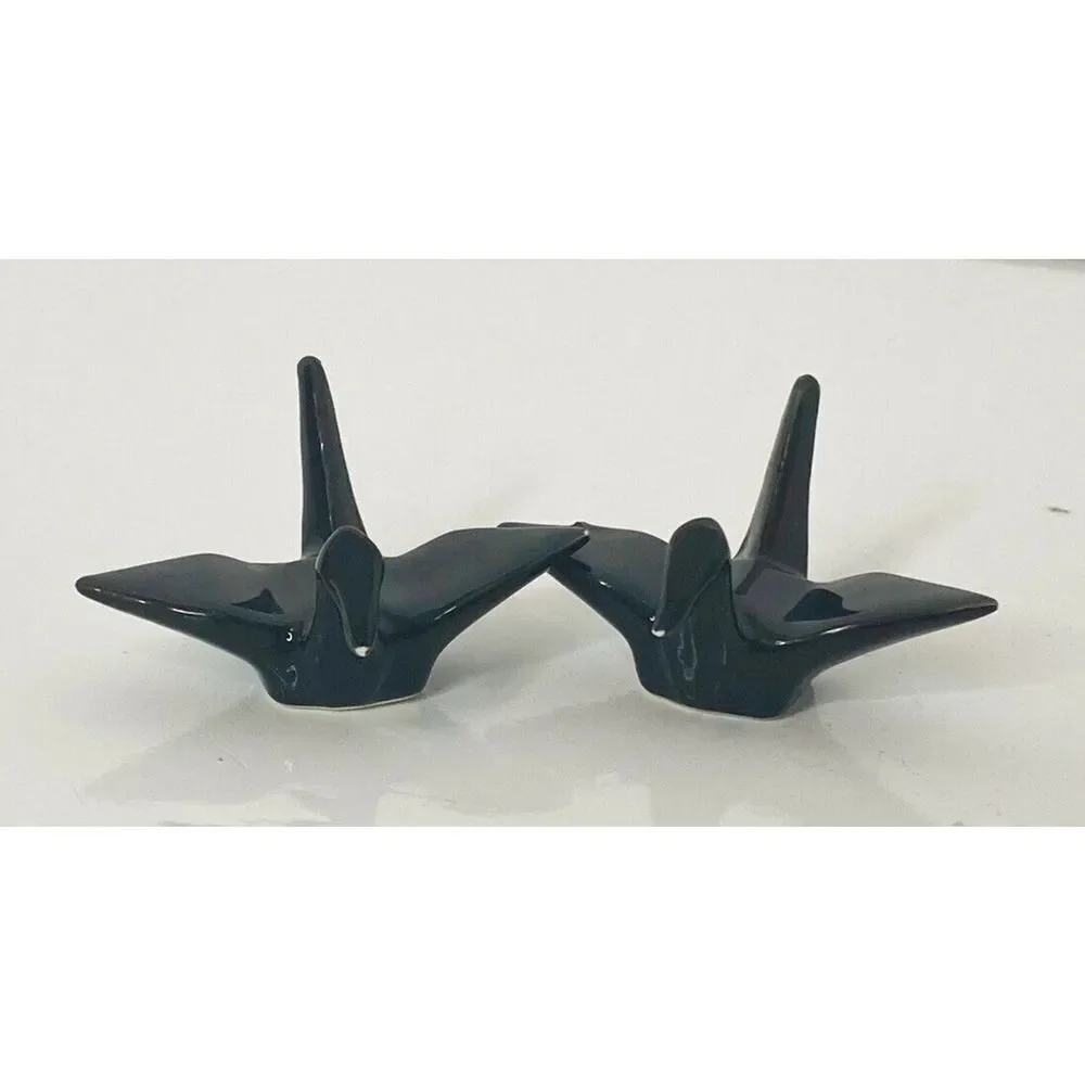 BLACK cranes  CHOPSTICK RESTS